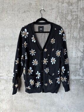 Vans Oversized Floral Smiley Cardigan